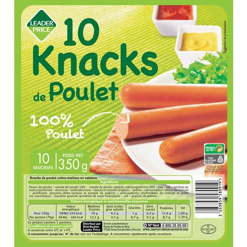 10 SAUCISSES VOLAILLE 350G LP