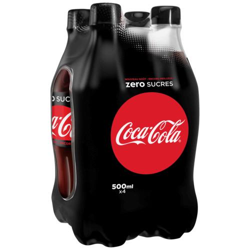 COCA COLA ZERO PET 4X50CL